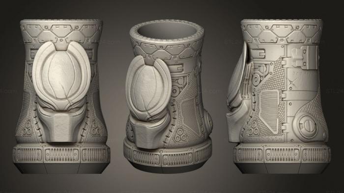 Vases (Predator Mug NO HANDLE For Dice, VZ_0944) 3D models for cnc