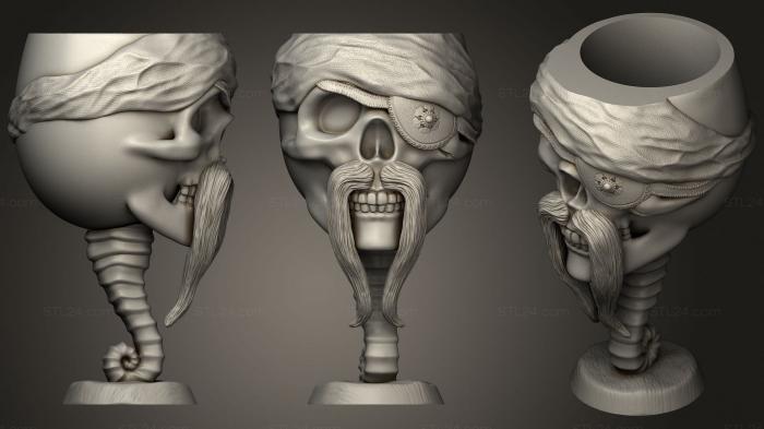 Vases (Rey Pirata Caliz, VZ_0967) 3D models for cnc