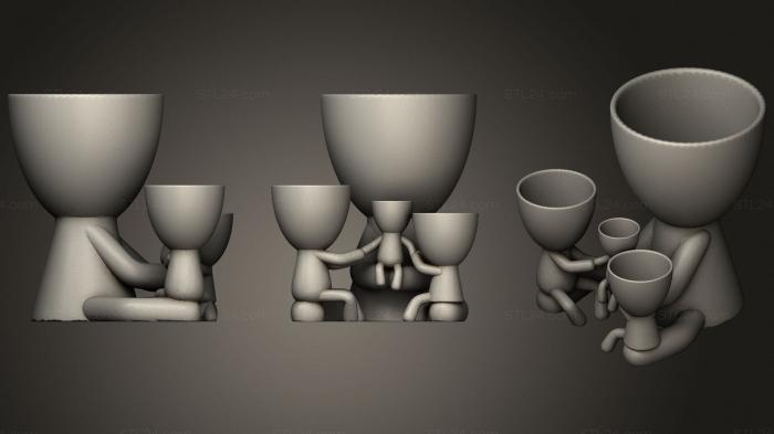 Vases (Robert 3 minis V11, VZ_0972) 3D models for cnc