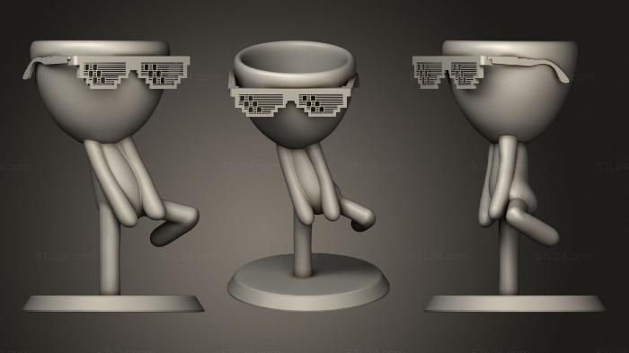 Vases (Robert bailando con lentes, VZ_0977) 3D models for cnc