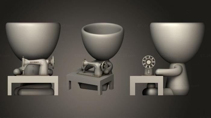 Vases (Robert maquina de costura, VZ_0983) 3D models for cnc