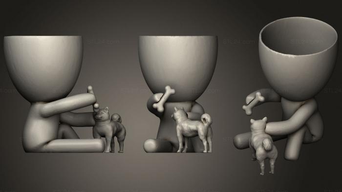 Vases (Robert Perro Hueso Todo Junto, VZ_0987) 3D models for cnc