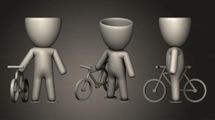 Vases (Robert plant ciclista impresion, VZ_0988) 3D models for cnc