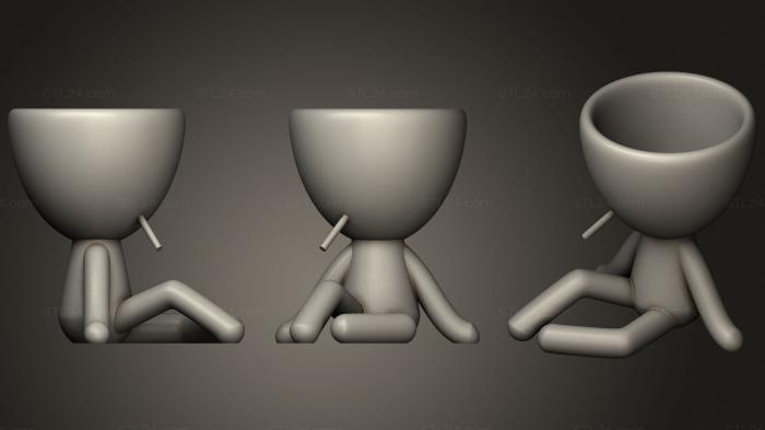 Vases (Robert Plant Sentado Fumando, VZ_0989) 3D models for cnc