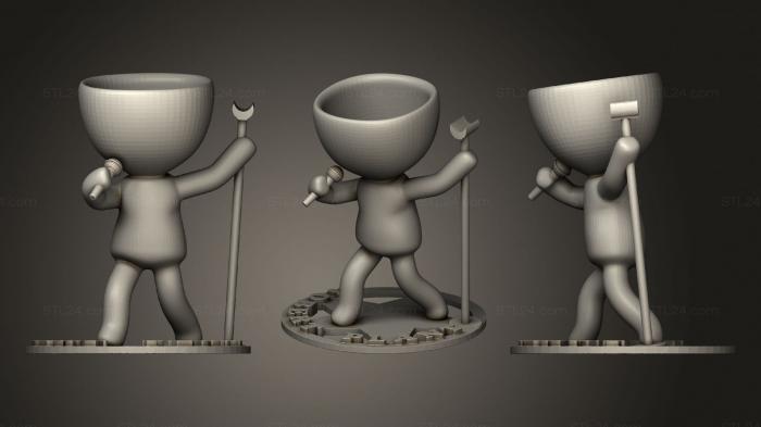 Vases (Robert plant singging, VZ_0990) 3D models for cnc