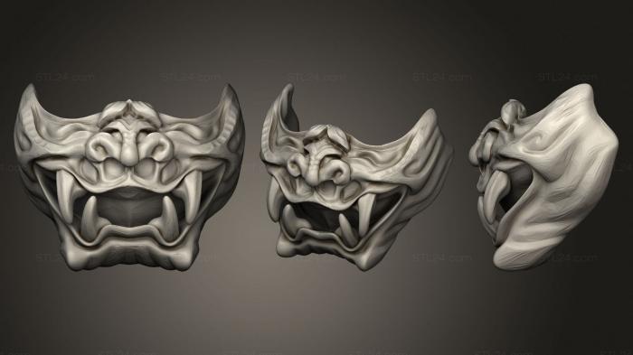 Vases (Samurai maskdecimated, VZ_1006) 3D models for cnc