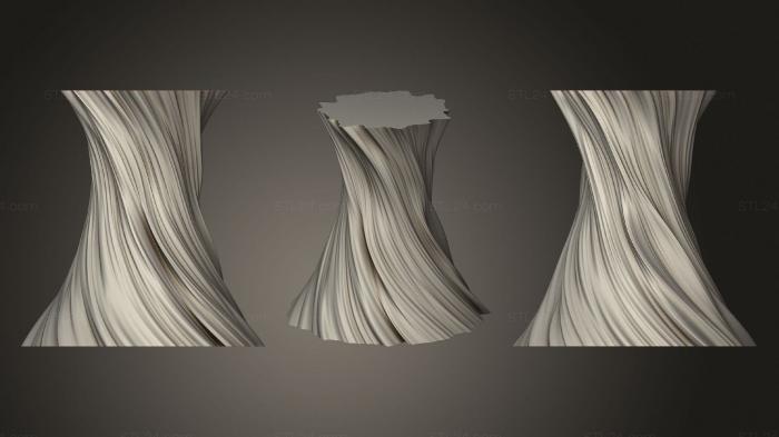 Vases (Simple Twist Noise Vase, VZ_1022) 3D models for cnc