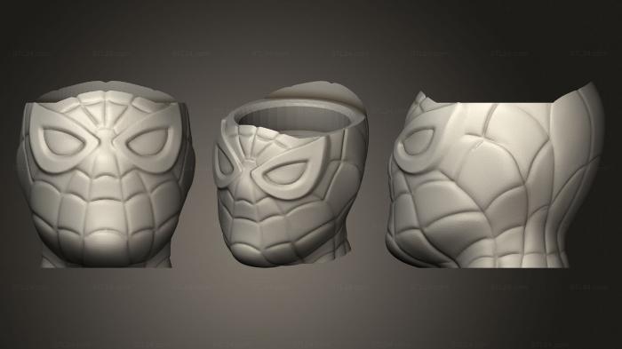 Vases (Spiderman mate hueco 567, VZ_1051) 3D models for cnc