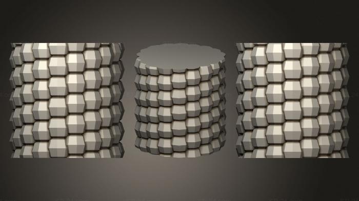 Vases (Spiral Polyhedron Vases 01, VZ_1055) 3D models for cnc