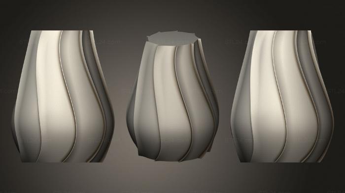 Vases (Spiral Vase tea Light, VZ_1057) 3D models for cnc