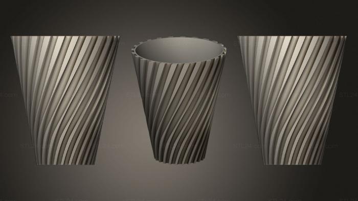 Вазы (Спиральная ваза №1, VZ_1058) 3D модель для ЧПУ станка