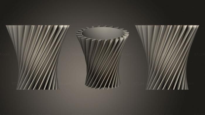 Vases (Spiral Vase #2, VZ_1059) 3D models for cnc