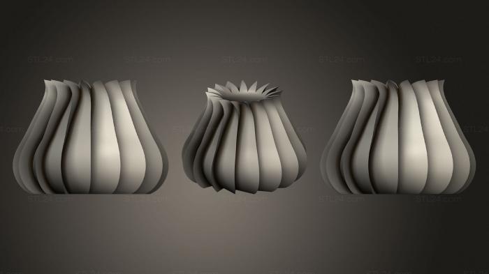 Vases (Spiral Vase #3, VZ_1060) 3D models for cnc