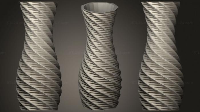 Vases (Spiral Vase (1), VZ_1061) 3D models for cnc