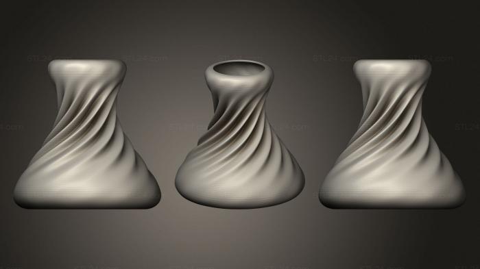Вазы (Спиральная ваза (3) 345, VZ_1064) 3D модель для ЧПУ станка