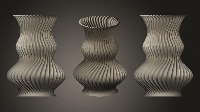 Vases (Spiral Vase (4), VZ_1066) 3D models for cnc