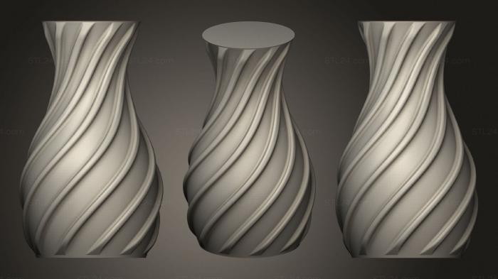 Вазы (Спиральная ваза (16), VZ_1069) 3D модель для ЧПУ станка