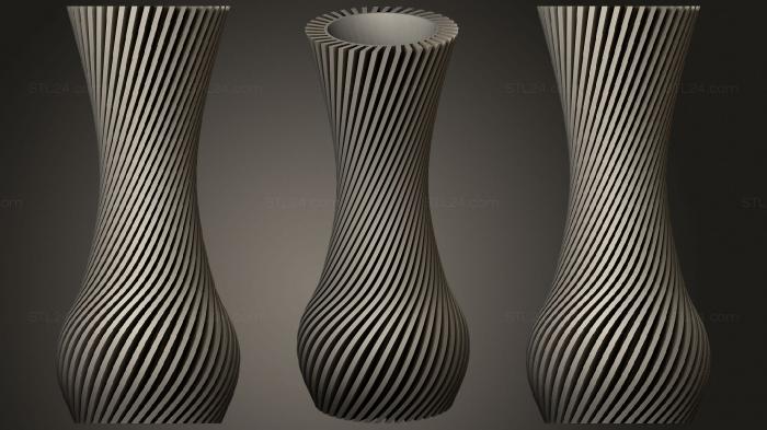 Вазы (Спиральная ваза (17), VZ_1070) 3D модель для ЧПУ станка