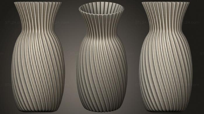 Vases (Spiral Vase 345, VZ_1075) 3D models for cnc