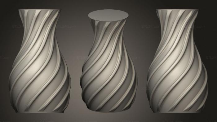 Вазы (Спиральная ваза, VZ_1079) 3D модель для ЧПУ станка