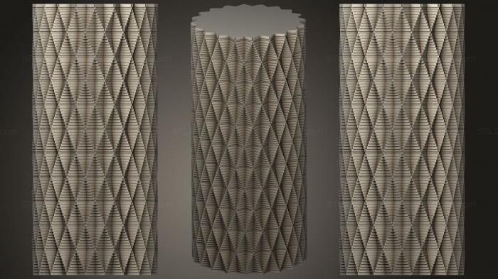 Vases (Square Vase 33 33 33 100, VZ_1085) 3D models for cnc