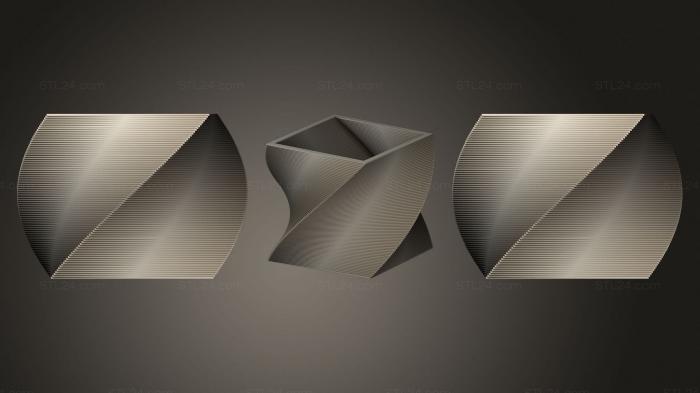 Vases (Square Vase Cup (4), VZ_1089) 3D models for cnc