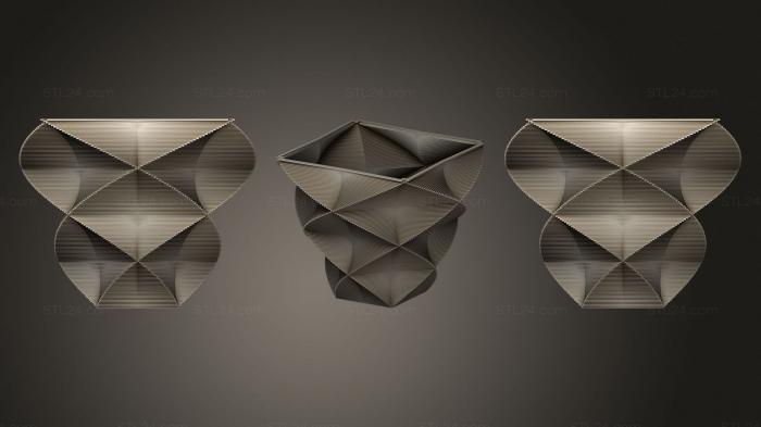 Vases (Square Vase Cup (6), VZ_1090) 3D models for cnc