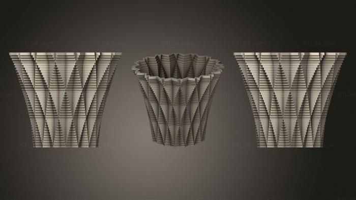 Vases (Square Vase Cup (7), VZ_1091) 3D models for cnc