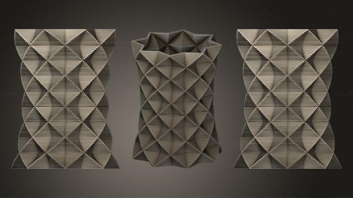 Vases (Square Vase Cup (8), VZ_1092) 3D models for cnc
