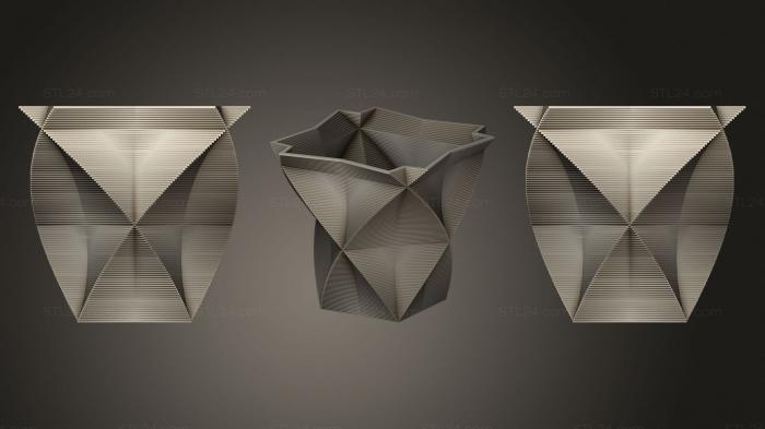 Vases (Square Vase Cup (10), VZ_1094) 3D models for cnc