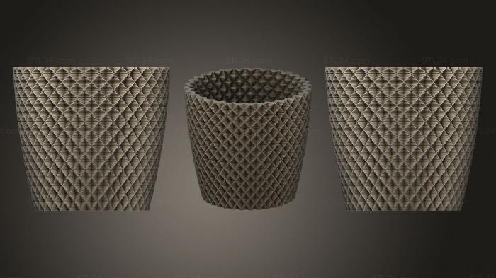 Вазы (Квадратная Чашка-ваза (15), VZ_1099) 3D модель для ЧПУ станка