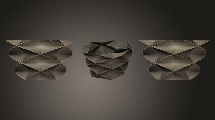 Vases (Square Vase Cup (16), VZ_1100) 3D models for cnc