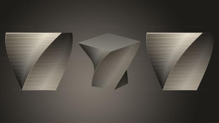 Vases (Square Vase Cup (19), VZ_1101) 3D models for cnc