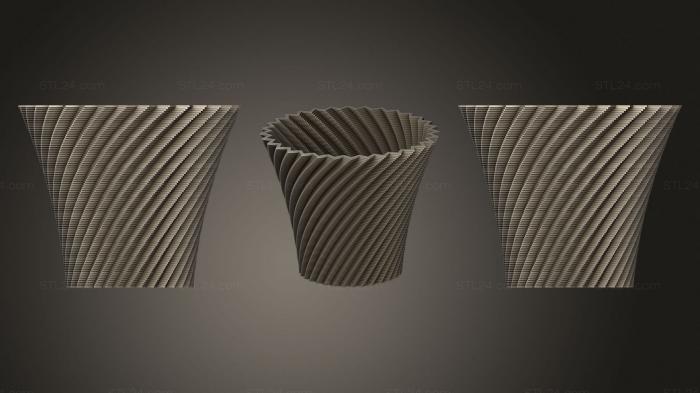 Vases (Square Vase Cup (43), VZ_1121) 3D models for cnc