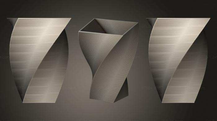 Вазы (Квадратная Чашка-ваза (49), VZ_1127) 3D модель для ЧПУ станка