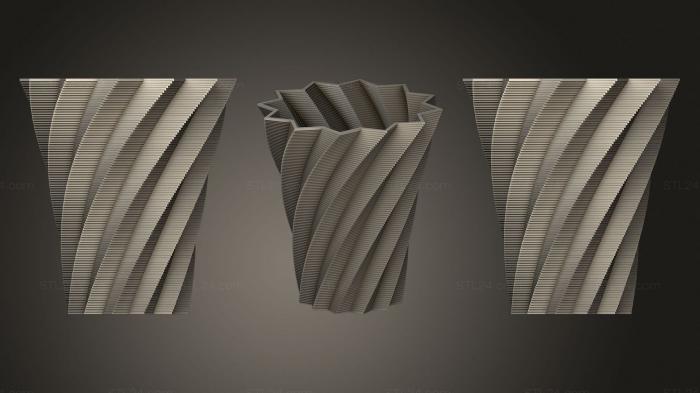 Vases (Square Vase Cup (50), VZ_1128) 3D models for cnc