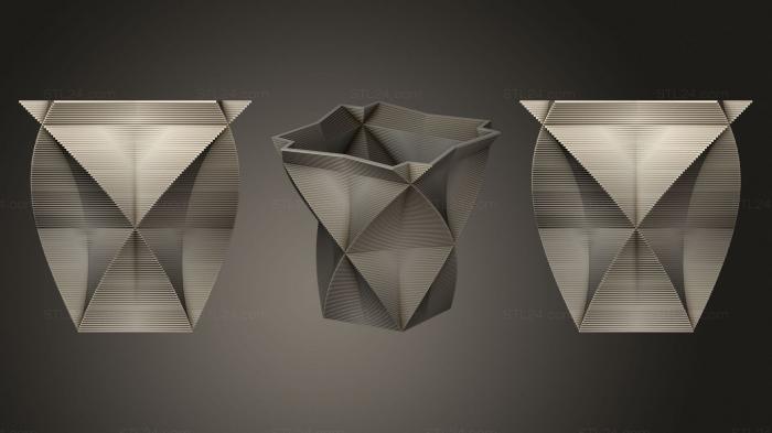 Vases (Square Vase Cup (57), VZ_1132) 3D models for cnc