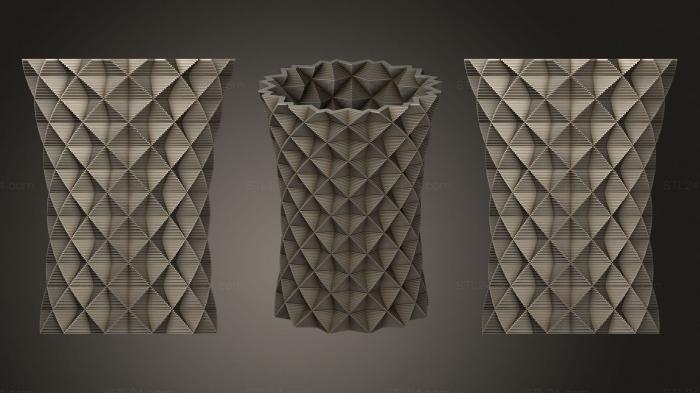 Vases (Square Vase Cup (58), VZ_1133) 3D models for cnc