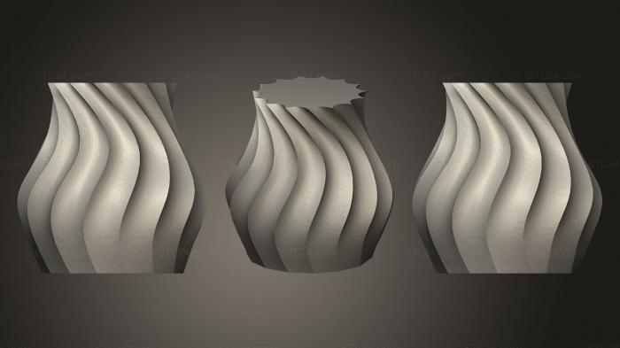 Вазы (Закрученная ваза (Ремикс), VZ_1151) 3D модель для ЧПУ станка