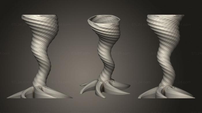 Vases (Tornado Vase, VZ_1195) 3D models for cnc
