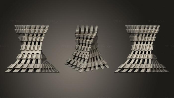 Vases (Twisted Haystack Sculpture, VZ_1204) 3D models for cnc