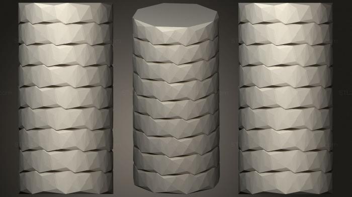 Vases (Twisted Vase 3, VZ_1210) 3D models for cnc
