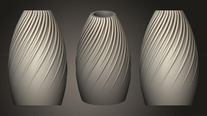 Vases (Twisting Vase (1), VZ_1213) 3D models for cnc