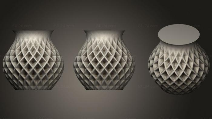 Vases (Vase Double Twist, VZ_1247) 3D models for cnc