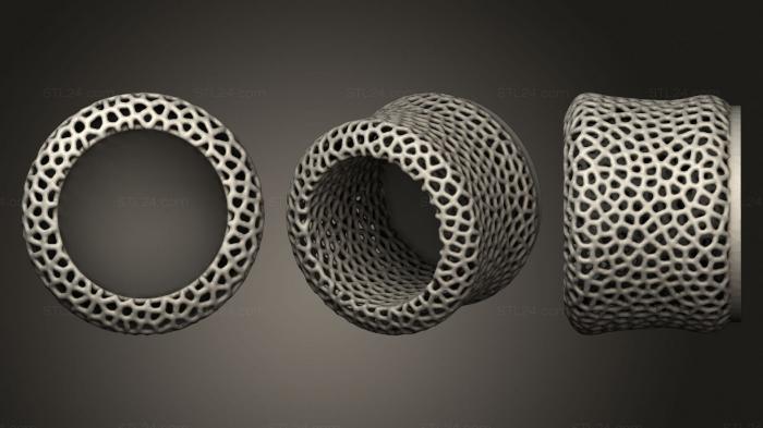 Vases (Voronoi LED tealight shade, VZ_1294) 3D models for cnc