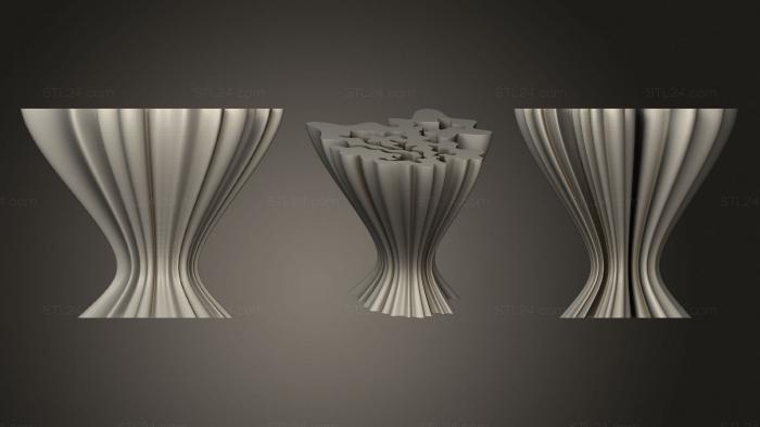 Vases (Wavey Coral Vase, VZ_1301) 3D models for cnc