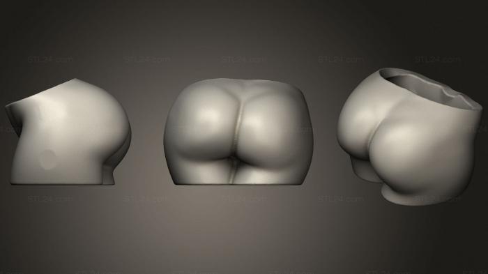 Вазы (Ваза для Сочных Ягодиц Женщины, VZ_1303) 3D модель для ЧПУ станка