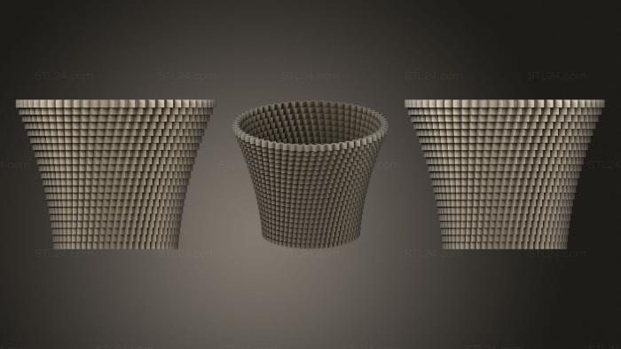 Vases (100Mm Square Vase, VZ_1310) 3D models for cnc