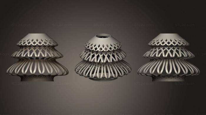 Vases (Abat Jour De Lampe Sapin De Noel, VZ_1314) 3D models for cnc