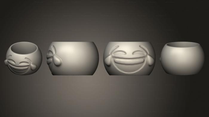 Вазы (Emoji Gargalhada 2 Mesa Aberto, VZ_1324) 3D модель для ЧПУ станка